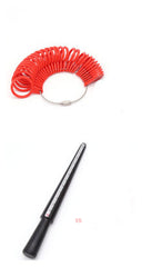 Color: redset, Model: us - Plastic Ring meter for measure the Rings
