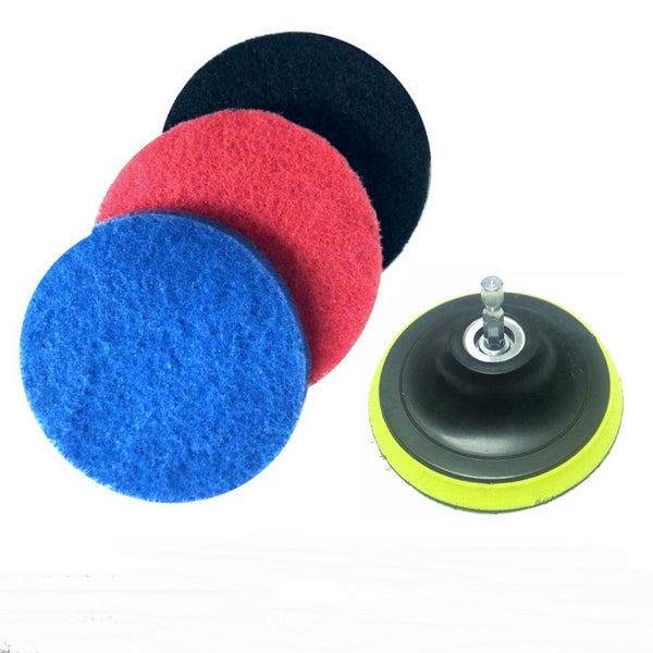 style: 3 scouring pans with joints, Color: 12cm scouring pad - Electric Scouring Pad, Electric Cleaning Brush, Floor Tile Cleaning Artifact