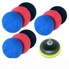 style: 9 scouring pans with joints, Color: 20cm scouring pad - Electric Scouring Pad, Electric Cleaning Brush, Floor Tile Cleaning Artifact