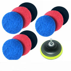 style: 9 scouring pans with joints, Color: 12cm scouring pad - Electric Scouring Pad, Electric Cleaning Brush, Floor Tile Cleaning Artifact