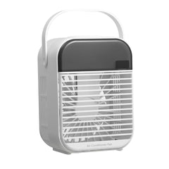 Color: White, power: USB - New Portable Air Cooler With Rounded Corners Water-cooled Fan Night Light Portable Charging Wireless Household