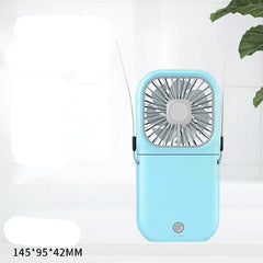 Color: Pink, style: Power bank and stand - Mini Fan Student Cute Portable Camping