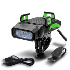 Color: Green, style: Single lamp - Bicycle Light Night Riding Rechargeable Glare Flashlight Bicycle