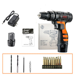 Color: 3A - 12V Lithium Electric Drill Rechargeable Multifunctional Household Electric Screwdriver