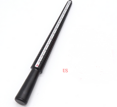Color: Black, Model: US - Plastic Ring meter for measure the Rings