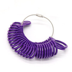 Color: Purple, Model: US - Plastic Ring meter for measure the Rings