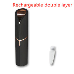 Color: Matte Black - Ladies Electric Mini Hair Removal Machine Lipstick Shaver Eyebrow Trimmer