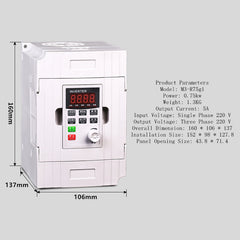 Model: 0.75KW 220V - Inverter Three-Phase 380V Speed Controller 0.75/1.5/2.2/3/7.5kw