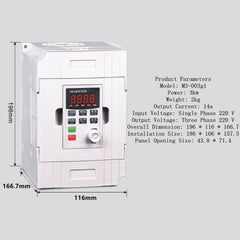 Model: 3KW 220V - Inverter Three-Phase 380V Speed Controller 0.75/1.5/2.2/3/7.5kw