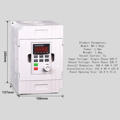 Model: 1.5KW 220V - Inverter Three-Phase 380V Speed Controller 0.75/1.5/2.2/3/7.5kw