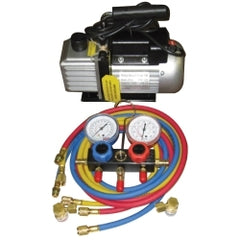 Vacuum pump and gauge set