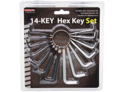 14 Piece Hex Key Set with Keyring Organizer ( Case of 18 )