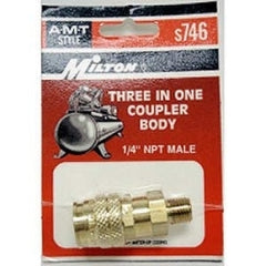 3-Way 1/4" Male Body "A, M & T"
